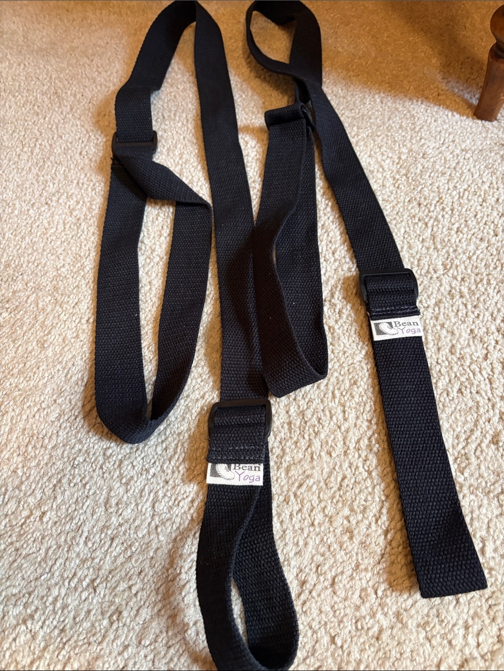 Two yoga straps